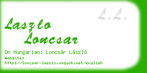 laszlo loncsar business card