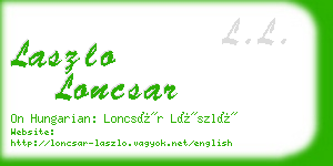 laszlo loncsar business card